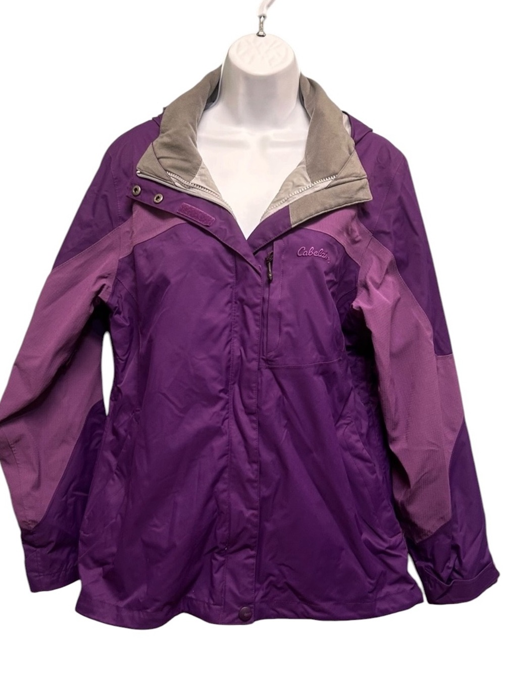 Cabela's Dry-Plus Hooded Purple Jacket Size M